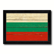 Load image into Gallery viewer, Bulgaria Country Flag Vintage Canvas Print with Black Picture Frame Home Decor Gifts Wall Art Decoration Artwork
