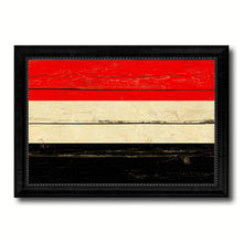 Load image into Gallery viewer, Yemen Country Flag Vintage Canvas Print with Black Picture Frame Home Decor Gifts Wall Art Decoration Artwork