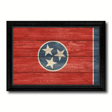 Load image into Gallery viewer, Tennessee State Flag Texture Canvas Print with Black Picture Frame Home Decor Man Cave Wall Art Collectible Decoration Artwork Gifts