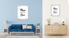 Load image into Gallery viewer, Please take off your shoes Vintage Saying Gifts Home Decor Wall Art Canvas Print with Custom Picture Frame