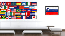 Load image into Gallery viewer, Slovenia Country National Flag Vintage Canvas Print with Picture Frame Home Decor Wall Art Collection Gift Ideas