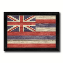 Load image into Gallery viewer, Hawaii State Flag Texture Canvas Print with Black Picture Frame Home Decor Man Cave Wall Art Collectible Decoration Artwork Gifts