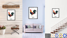 Load image into Gallery viewer, Rooster Bird Canvas Print, Black Picture Frame Gift Ideas Home Decor Wall Art Decoration
