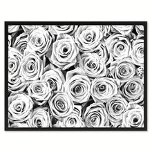 Load image into Gallery viewer, White Roses Flower Framed Canvas Print Home Décor Wall Art