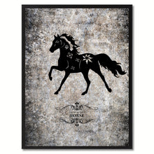 Load image into Gallery viewer, Zodiac Horse Horoscope Canvas Print, Black Picture Frame Home Decor Wall Art Gift