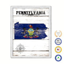 Load image into Gallery viewer, Pennsylvania Flag Gifts Home Decor Wall Art Canvas Print with Custom Picture Frame