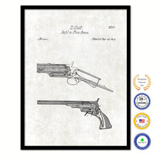 Load image into Gallery viewer, 1839 Colt Improvement in Fire Arms Old Patent Art Print on Canvas Custom Framed Vintage Home Decor Wall Decoration Great for Gifts