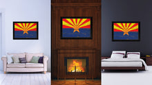 Load image into Gallery viewer, Arizona State Vintage Flag Canvas Print with Black Picture Frame Home Decor Man Cave Wall Art Collectible Decoration Artwork Gifts