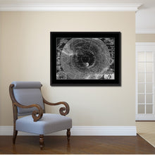 Load image into Gallery viewer, Antarctica South Pole Vintage Monochrome Map Canvas Print, Gifts Picture Frames Home Decor Wall Art