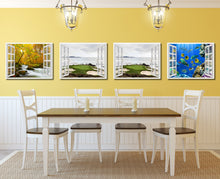 Load image into Gallery viewer, Pebble Beach California Golf Course Picture French Window Framed Canvas Print Home Decor Wall Art Collection