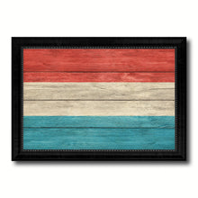 Load image into Gallery viewer, Luxembourg Country Flag Texture Canvas Print with Black Picture Frame Home Decor Wall Art Decoration Collection Gift Ideas