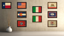 Load image into Gallery viewer, Italy Country Flag Vintage Canvas Print with Black Picture Frame Home Decor Gifts Wall Art Decoration Artwork