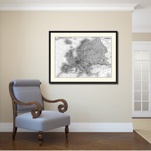 Load image into Gallery viewer, Europe Vintage B&W Map Canvas Print, Picture Frame Home Decor Wall Art Gift Ideas