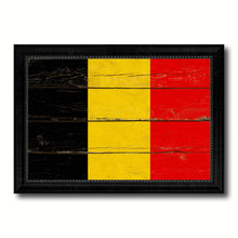 Load image into Gallery viewer, Belgium Country Flag Vintage Canvas Print with Black Picture Frame Home Decor Gifts Wall Art Decoration Artwork