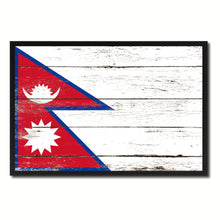 Load image into Gallery viewer, Nepal Country National Flag Vintage Canvas Print with Picture Frame Home Decor Wall Art Collection Gift Ideas