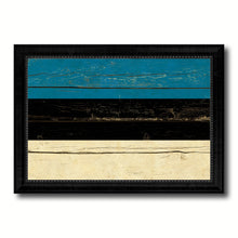 Load image into Gallery viewer, Estonia Country Flag Vintage Canvas Print with Black Picture Frame Home Decor Gifts Wall Art Decoration Artwork