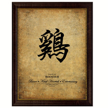 Load image into Gallery viewer, Zodiac Rooster Horoscope Canvas Print Brown Picture Frame Home Decor Wall Art Gift Ideas