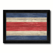 Load image into Gallery viewer, Costa Rica Country Flag Texture Canvas Print with Black Picture Frame Home Decor Wall Art Decoration Collection Gift Ideas