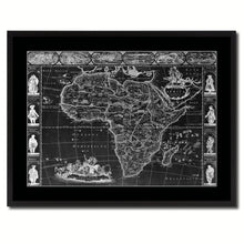 Load image into Gallery viewer, Africa Vintage Monochrome Map Canvas Print, Gifts Picture Frames Home Decor Wall Art