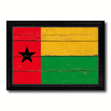 Load image into Gallery viewer, Guinea Bissau Country Flag Vintage Canvas Print with Black Picture Frame Home Decor Gifts Wall Art Decoration Artwork