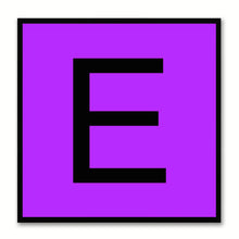 Load image into Gallery viewer, Alphabet E Purple Canvas Print Black Frame Kids Bedroom Wall Décor Home Art