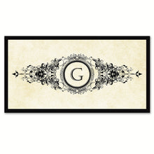 Load image into Gallery viewer, Alphabet Letter G White Canvas Print Black Frame Kids Bedroom Wall Décor Home Art