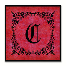 Load image into Gallery viewer, Alphabet C Red Canvas Print Black Frame Kids Bedroom Wall Décor Home Art