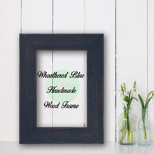 Load image into Gallery viewer, Wheathered Blue Shabby Chic Home Decor Custom Frame Great for Farmhouse Vintage Rustic Wood Picture Frame