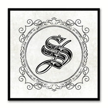 Load image into Gallery viewer, Alphabet S White Canvas Print Black Frame Kids Bedroom Wall Décor Home Art