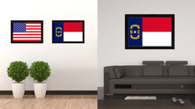 Load image into Gallery viewer, North Carolina State Flag Canvas Print with Custom Black Picture Frame Home Decor Wall Art Decoration Gifts
