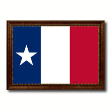 Load image into Gallery viewer, Texas Dodson Historical Flag Canvas Print with Brown Picture Frame Home Decor Wall Art Gift Ideas