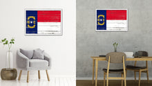 Load image into Gallery viewer, North Carolina State Flag Shabby Chic Gifts Home Decor Wall Art Canvas Print, White Wash Wood Frame