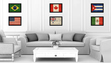 Load image into Gallery viewer, Australian White Ensign City Australia Country Texture Flag Canvas Print Black Picture Frame
