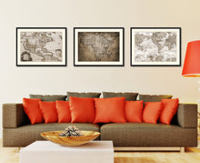 Load image into Gallery viewer, Africa Mapmaker Vintage Sepia Map Canvas Print, Picture Frame Gifts Home Decor Wall Art Decoration