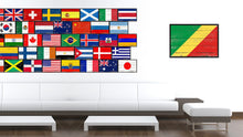 Load image into Gallery viewer, Congo Republic Country National Flag Vintage Canvas Print with Picture Frame Home Decor Wall Art Collection Gift Ideas