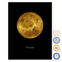 Load image into Gallery viewer, Venus Print on Canvas Planets of Solar System Black Custom Framed Art Home Decor Wall Office Decoration