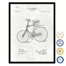 Load image into Gallery viewer, 1889 Velocipede Old Patent Art Print on Canvas Custom Framed Vintage Home Decor Wall Decoration Great for Gifts