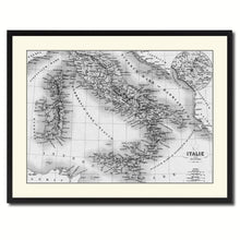 Load image into Gallery viewer, Italy Rome Vintage B&W Map Canvas Print, Picture Frame Home Decor Wall Art Gift Ideas