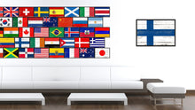Load image into Gallery viewer, Finland Country National Flag Vintage Canvas Print with Picture Frame Home Decor Wall Art Collection Gift Ideas