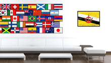 Load image into Gallery viewer, Brunei Darussalam Country National Flag Vintage Canvas Print with Picture Frame Home Decor Wall Art Collection Gift Ideas