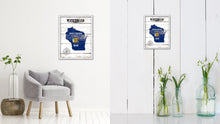 Load image into Gallery viewer, Wisconsin Flag Gifts Home Decor Wall Art Canvas Print with Custom Picture Frame