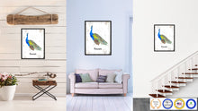 Load image into Gallery viewer, Peacock Bird Canvas Print, Black Picture Frame Gift Ideas Home Decor Wall Art Decoration