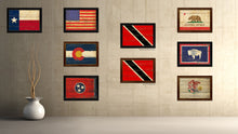 Load image into Gallery viewer, Trinidad & Tobago Country Flag Vintage Canvas Print with Brown Picture Frame Home Decor Gifts Wall Art Decoration Artwork