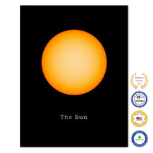 Load image into Gallery viewer, Sun Print on Canvas Planets of Solar System Black Custom Framed Art Home Decor Wall Office Decoration