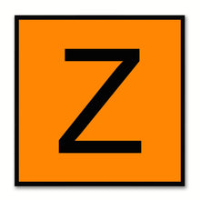 Load image into Gallery viewer, Alphabet Z Orange Canvas Print Black Frame Kids Bedroom Wall Décor Home Art