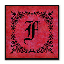 Load image into Gallery viewer, Alphabet F Red Canvas Print Black Frame Kids Bedroom Wall Décor Home Art