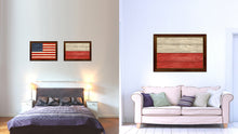 Load image into Gallery viewer, Poland Country Flag Texture Canvas Print with Brown Custom Picture Frame Home Decor Gift Ideas Wall Art Decoration