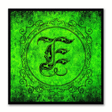 Load image into Gallery viewer, Alphabet E Green Canvas Print Black Frame Kids Bedroom Wall Décor Home Art
