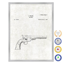 Load image into Gallery viewer, 1859 Gun Revolver Old Patent Art Print on Canvas Custom Framed Vintage Home Decor Wall Decoration Great for Gifts