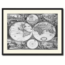 Load image into Gallery viewer, Frederick Ee Wit Vintage B&W Map Canvas Print, Picture Frame Home Decor Wall Art Gift Ideas